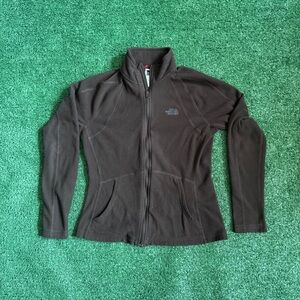 The North Face Brown Fleece Pull Over Sweater Jacket Zip Up Women's Small